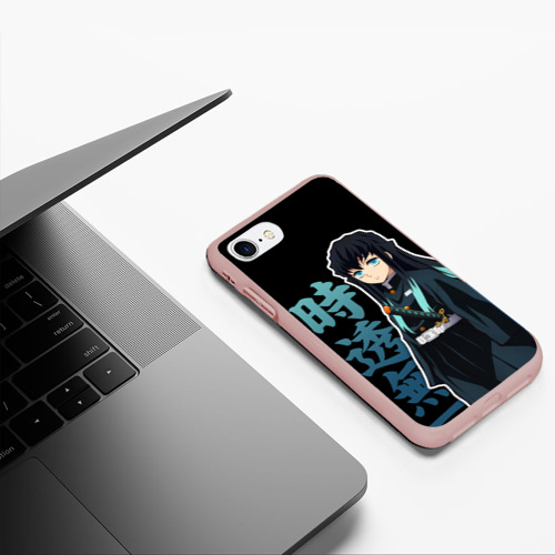 Чехол для iPhone 7/8 матовый с принтом Токито муичиро - иероглифы - Клинок, фото #5