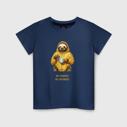 Ленивец не торопись и не беспокойся – Детская футболка хлопок с принтом купить со скидкой в -20%