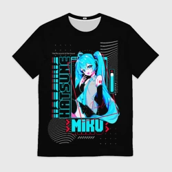 Мужская футболка 3D Девочка Хацуне Мику