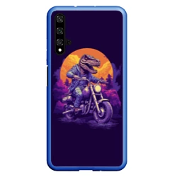 Чехол для Honor 20 Динозавр на мотоцикле