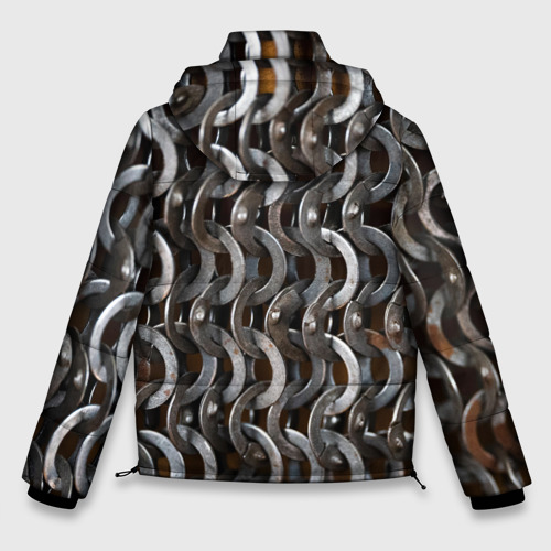 Мужская зимняя куртка 3D Кольчуга с большими кольцами, цвет черный - фото 2