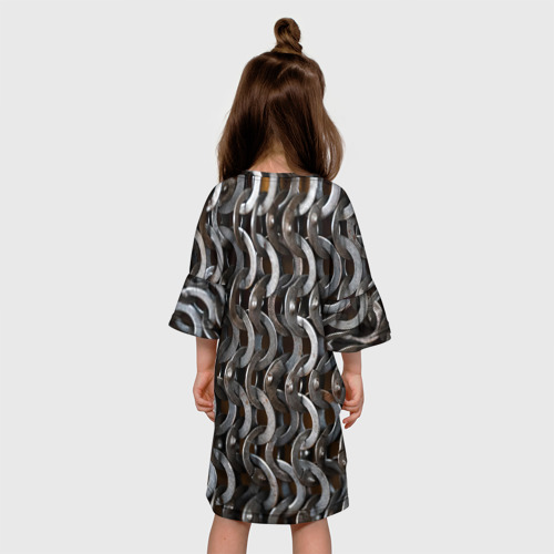 Детское платье 3D Кольчуга с большими кольцами, цвет 3D печать - фото 5
