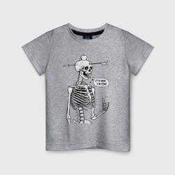 Детская футболка хлопок Skeleton - i am fine