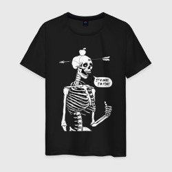 Skeleton - i am fine – Футболка из хлопка с принтом купить со скидкой в -20%