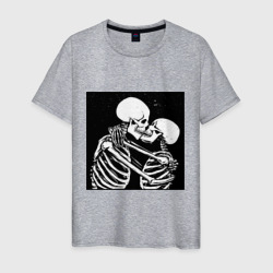 Мужская футболка хлопок Kissing skeletons