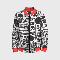 Детский бомбер 3D Human osteology