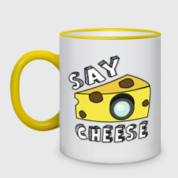 Кружка двухцветная Say cheese