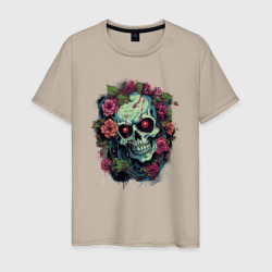 Мужская футболка хлопок Зомби из Цветов