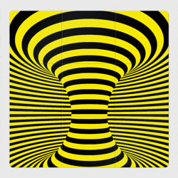 Магнитный плакат 3Х3 Осиная талия - полосатая иллюзия