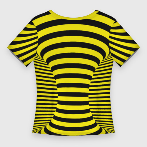 Женская футболка 3D Slim Осиная талия - полосатая иллюзия, цвет 3D печать - фото 2