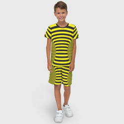 Детский костюм с шортами 3D Осиная талия - полосатая иллюзия - фото 2