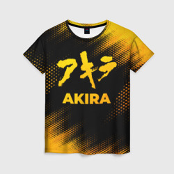 Женская футболка 3D Akira - gold gradient