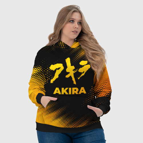 Женская толстовка 3D Akira - gold gradient, цвет 3D печать - фото 6