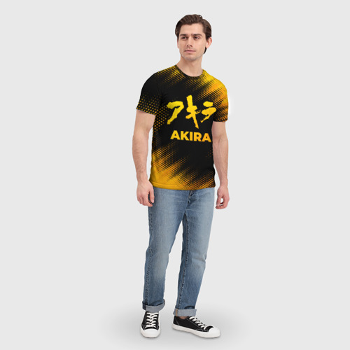 Мужская футболка 3D Akira - gold gradient, цвет 3D печать - фото 5