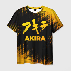 Мужская футболка 3D Akira - gold gradient