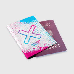 Обложка для паспорта матовая кожа A Silent Voice neon gradient style - фото 2
