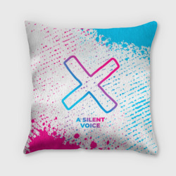 Подушка 3D A Silent Voice neon gradient style