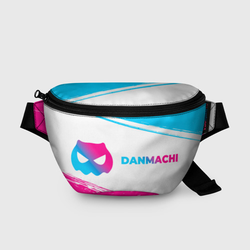 Поясная сумка 3D DanMachi neon gradient style: надпись и символ