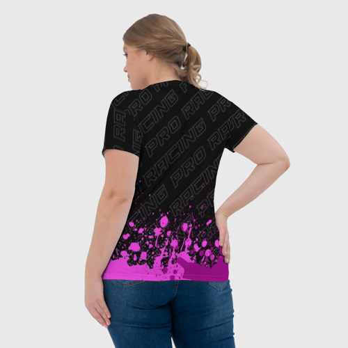 Женская футболка 3D с принтом Chery pro racing: символ сверху, вид сзади #2