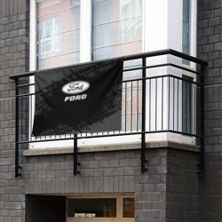 Флаг-баннер Ford Speed на темном фоне со следами шин - фото 2