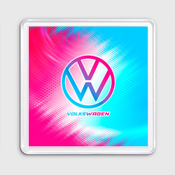 Магнит 55*55 Volkswagen neon gradient style