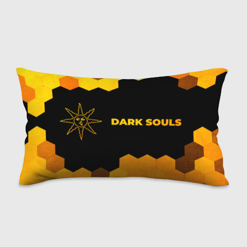 Подушка 3D антистресс Dark Souls - gold gradient: надпись и символ