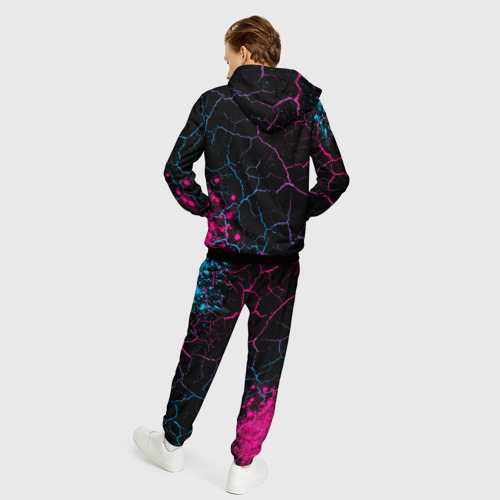 Мужской костюм 3D Rust - neon gradient: надпись, символ, цвет черный - фото 4