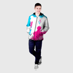 Мужская куртка 3D The Sims neon gradient style: надпись, символ - фото 2