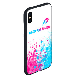 Чехол для iPhone XS Max матовый Need for Speed neon gradient style: символ сверху - фото 2