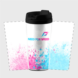 Термокружка-непроливайка Need for Speed neon gradient style: символ сверху - фото 2