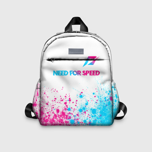 Детский рюкзак 3D Need for Speed neon gradient style: символ сверху