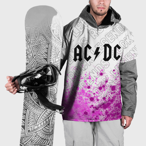 Накидка на куртку 3D AC DC rock Legends: символ сверху, цвет 3D печать
