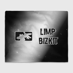 Плед 3D Limp Bizkit glitch на светлом фоне: надпись и символ