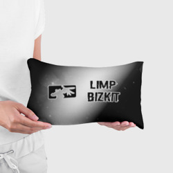 Подушка 3D антистресс Limp Bizkit glitch на светлом фоне: надпись и символ - фото 2