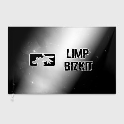 Флаг 3D Limp Bizkit glitch на светлом фоне: надпись и символ