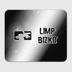 Прямоугольный коврик для мышки Limp Bizkit glitch на светлом фоне: надпись и символ