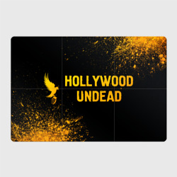 Магнитный плакат 3Х2 Hollywood Undead - gold gradient: надпись и символ