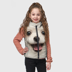 Детский жилет утепленный 3D Белая собачка - Померанский Шпиц - фото 2