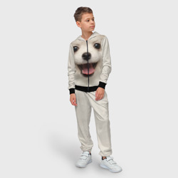 Детский костюм 3D Белая собачка - Померанский Шпиц - фото 2