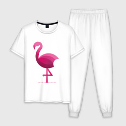 Мужская пижама хлопок Фламинго минималистичный
