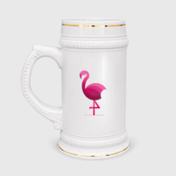 Кружка пивная Фламинго минималистичный