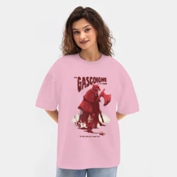 Женская футболка Oversize хлопок texturе Отец Гаскойн - фото 2