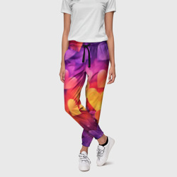 Женские брюки 3D Разноцветные сердечки - фото 2