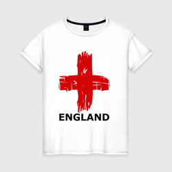 Женская футболка хлопок England flag