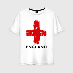 Женская футболка хлопок Oversize England flag