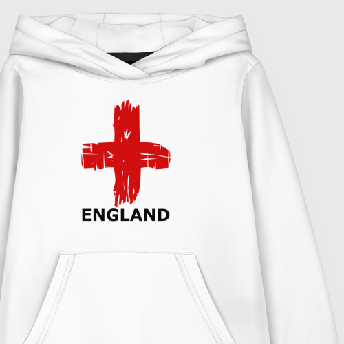 Детская толстовка хлопок England flag, цвет белый - фото 3