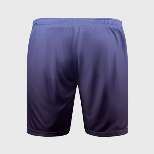 Мужские шорты спортивные Градиент фиолетовый, цвет 3D печать - фото 2