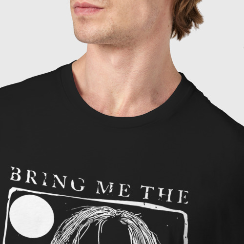 Мужская футболка хлопок с принтом Bring Me the Horizon girl, фото #4