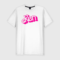 Мужская футболка хлопок Slim Логотип розовый Кен