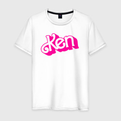 Мужская футболка хлопок Логотип розовый Кен